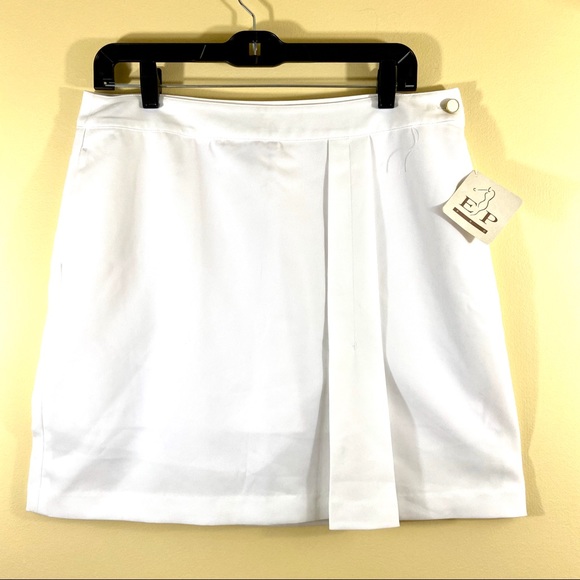 EP Pro Pants - EP PRO White Side Button Golfing Skort